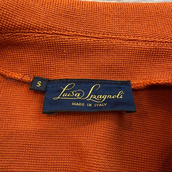 LUISA SPAGNOLI Wool Coatigan Burnt Orange Toggle Cardigan Jacket Small - Picture 7 of 9